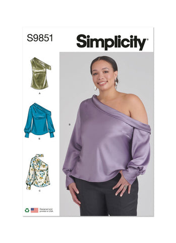 Pattern, SIMPLICITY 9851 Misses' and Women's Tops