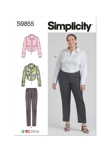 Pattern, SIMPLICITY 9855 Misses' and Women's Top and Pants