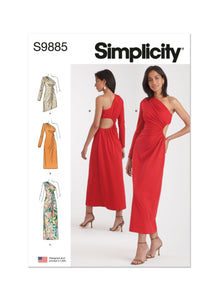 Pattern, SIMPLICITY 9885 Misses Knit Dress