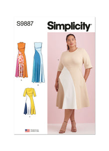 Pattern, SIMPLICITY 9887, Women's Dress with Length Variations