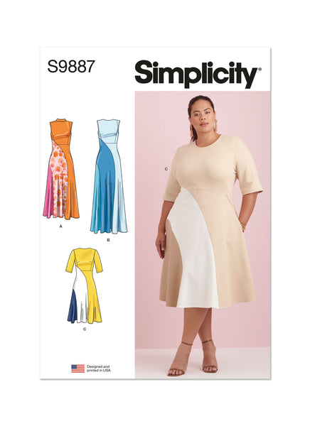 Pattern, SIMPLICITY 9887, Women's Dress with Length Variations