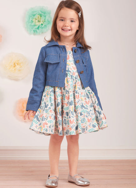 Pattern, SIMPLICITY 9899, Toddlers' Jacket and Dresses