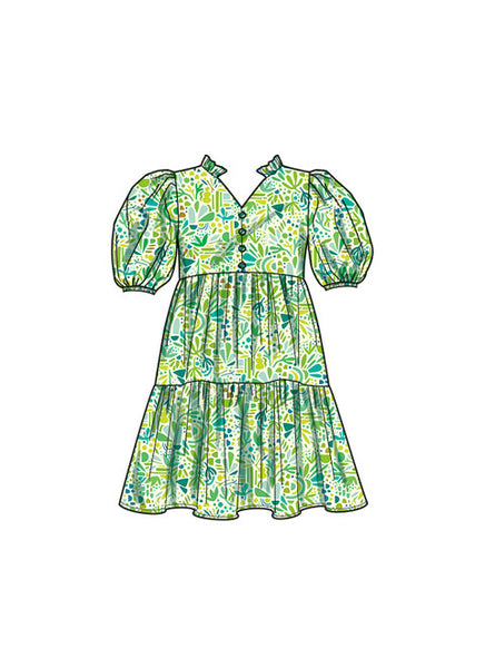 Pattern, SIMPLICITY 9900, Children's and Girls' Dress with Sleeve and Length Variations