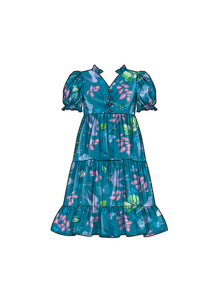 Pattern, SIMPLICITY 9900, Children's and Girls' Dress with Sleeve and Length Variations