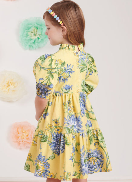 Pattern, SIMPLICITY 9900, Children's and Girls' Dress with Sleeve and Length Variations