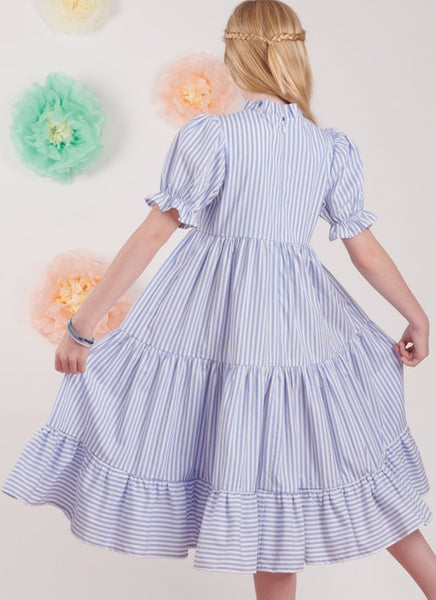 Pattern, SIMPLICITY 9900, Children's and Girls' Dress with Sleeve and Length Variations