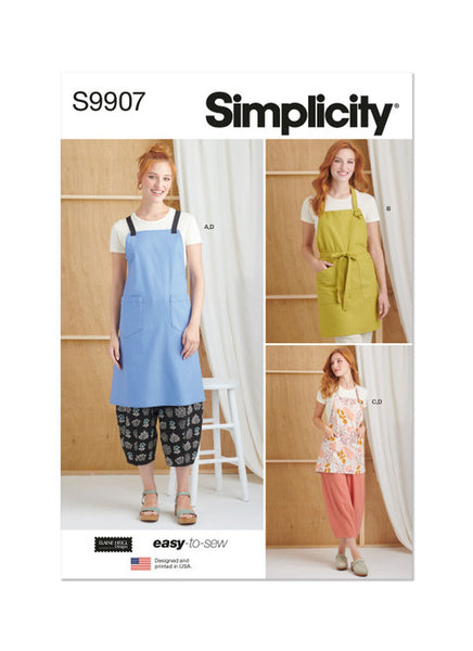 Pattern, SIMPLICITY 9907, Misses' Aprons and Pants
