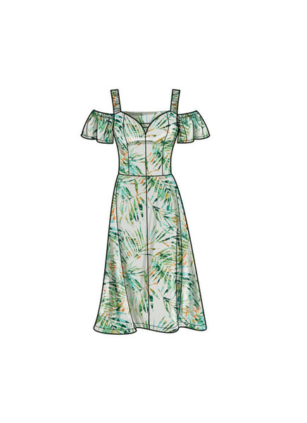 Pattern, SIMPLICITY 9918, Misses' Dress with Sleeve and Length Variations
