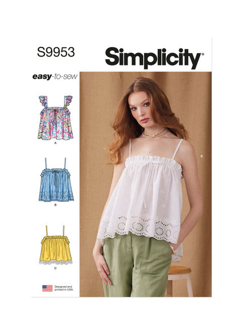 Pattern, SIMPLICITY 9953, Misses' Tops