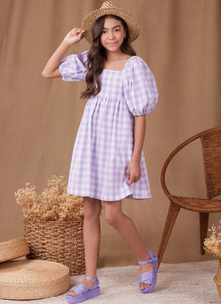 Pattern, SIMPLICITY 9964, Girls' Dress With Back Bodice and Length Variations