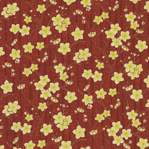 Fabric, Kyoto Gardens Sevenberry Red Flowers SB-8306101-3