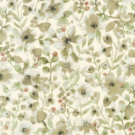 Fabric, Sevenberry Grace Vines Khaki SB-850453D1-5