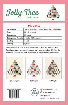 Pattern, Jolly Tree Quilt Pattern SMS-117