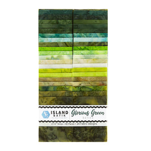Fabric, Basics, Glorious Greens, 2.5in Strips, 40 pcs