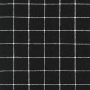 Fabric, Black Plaid Essex Yarn Dyed Classic Wovens # SRK175852