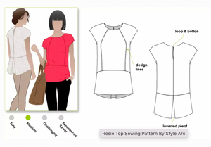 Pattern, style ARC, Rosie Woven Top