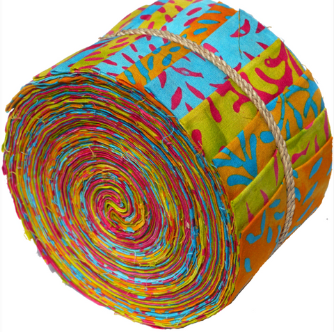 Fabric, 2 1/2" Strips, Sushi Roll, Hot & Hip SUR-8