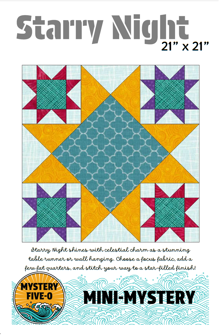 Pattern, Starry Night, September 2025 mini-mystery, Digital file