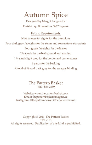 Pattern, Autumn Spice, TPB2103