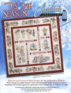 Pattern,Embroidery Tis The Season