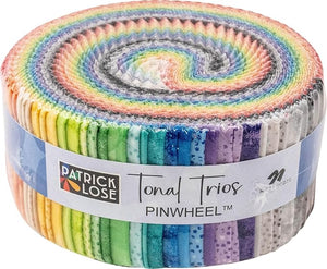 Fabric, Jelly Roll, Tonal Trios Pinwheel   STONAL40-10