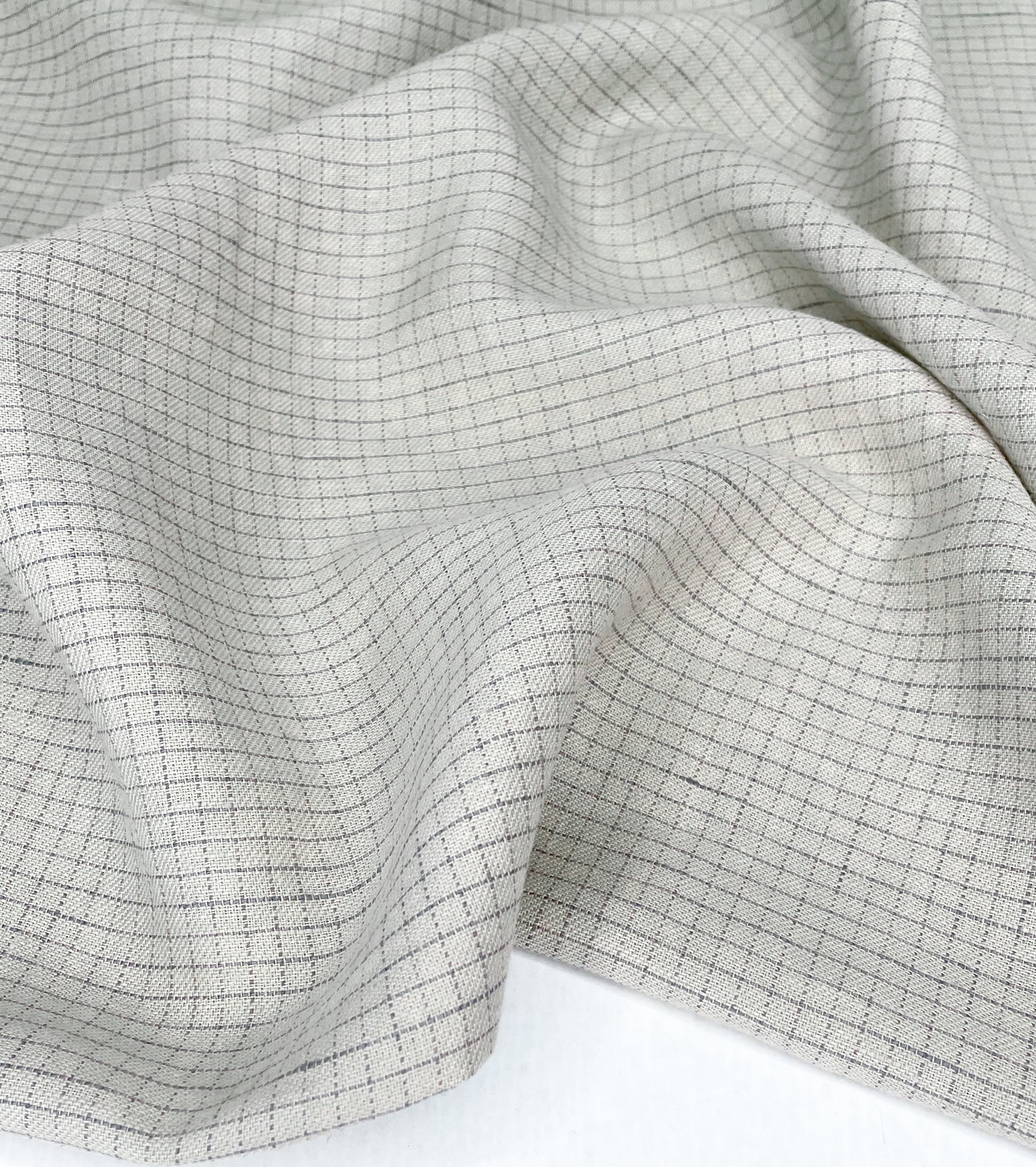 Fabric, Utopia Check Natural/Gray 2684
