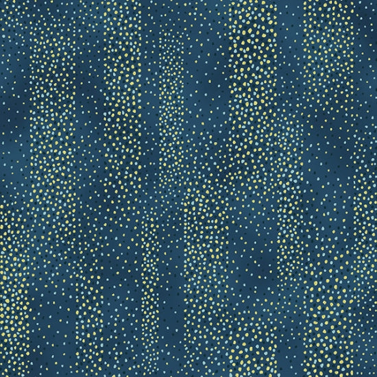 Fabric, Chickadee Cheer, Deep Blue/Gold 27176-682