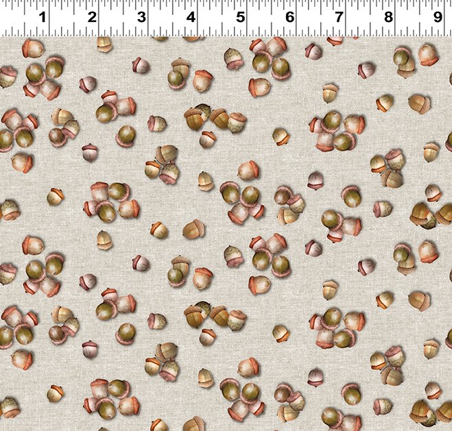 Fabric, The Secret Life of Squirrels ll, Light Taupe Acorns Y4225-61