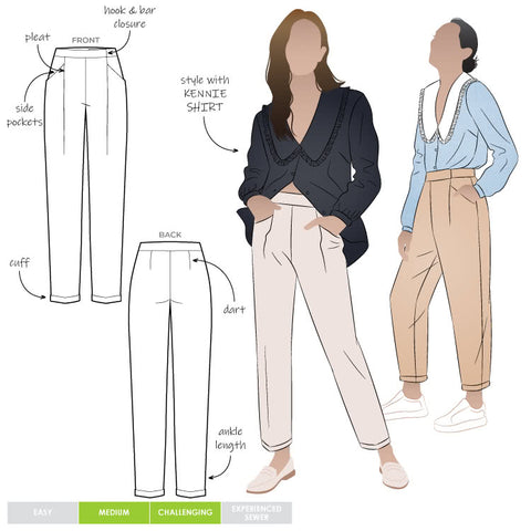 Pattern, Style ARC, Billie Woven Pant Multi-Size