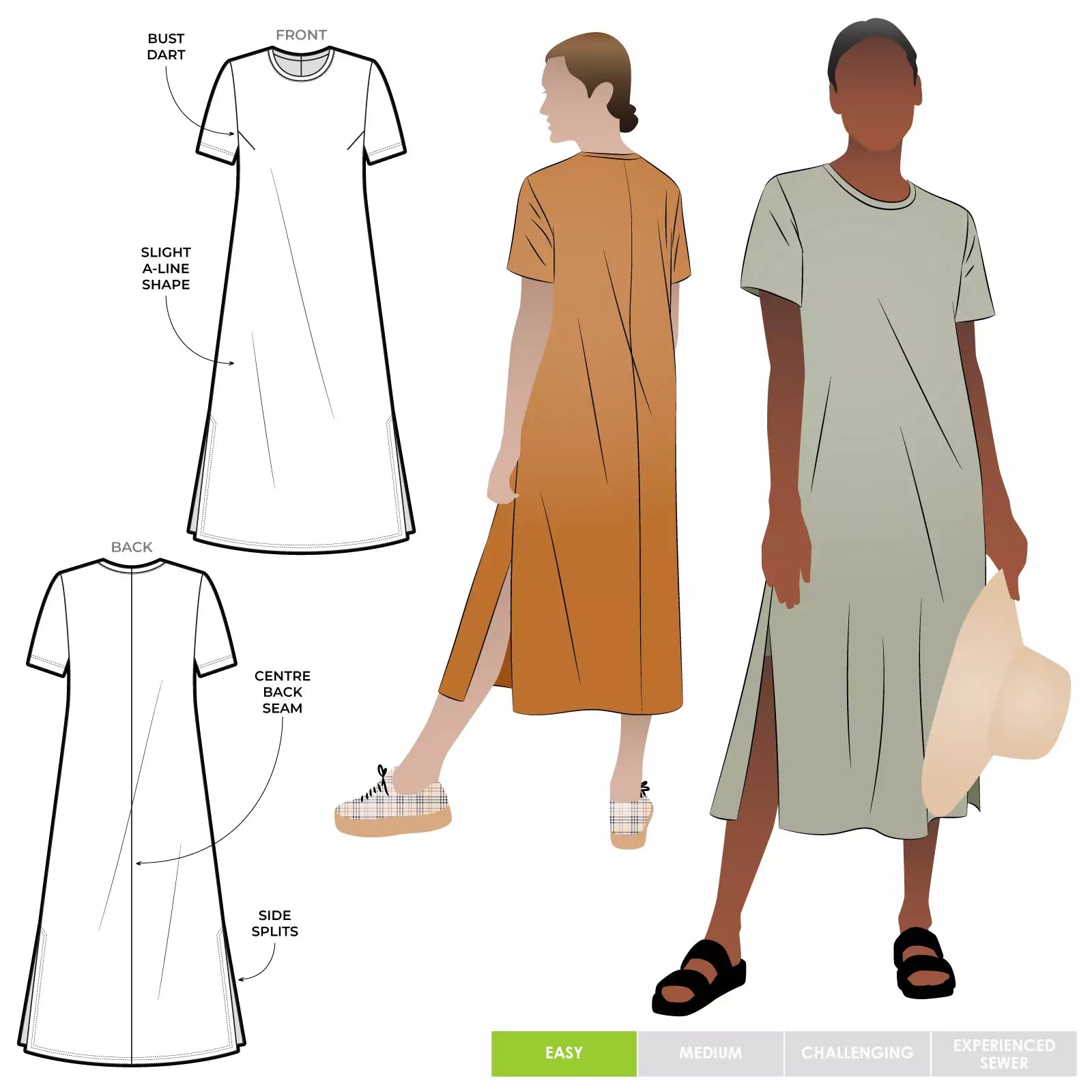 Pattern, Style ARC, Blanche Knit Dress