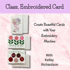 Class, Embroidered Cards