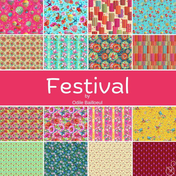 Fabric, 2 1/2" Strips, Festival Jelly Roll, FB4DROB-FESTIVAL