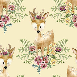 Fabric, Forest Friends Deer Yellow 18676-YLW