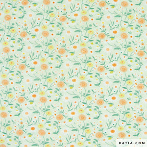 Fabric, Knit, Jersey, Marguerites j93