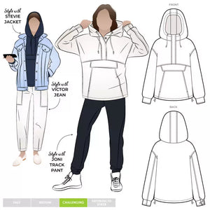 Pattern, Style ARC, Kennedy Hooded Top