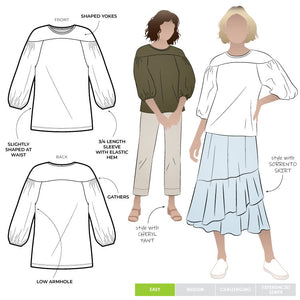 Pattern, Style ARC,Lorna Knit Top Multi-Size