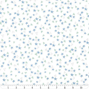 Fabric, Safari Lullaby, White Hearts and Stars 36267 147