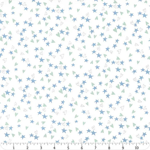 Fabric, Safari Lullaby, White Hearts and Stars 36267 147