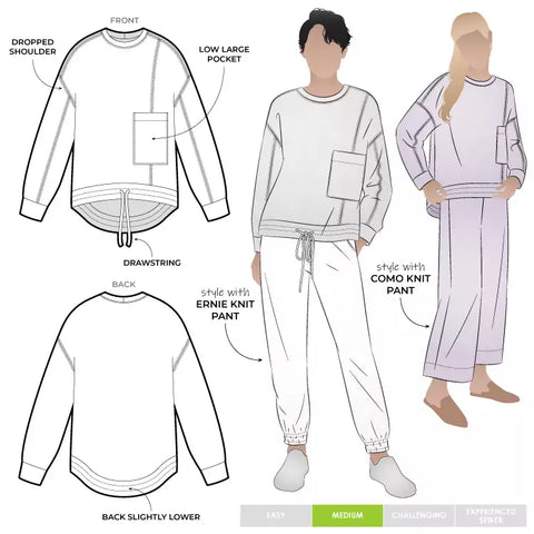 Pattern, Style ARC, Simpson Sweatshirt