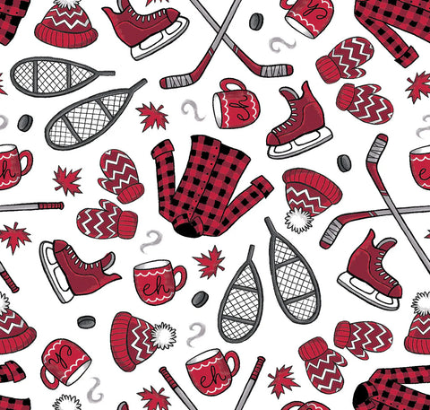 Fabric, North of Ordinary - So Canadian Eh - White CF21200103-01