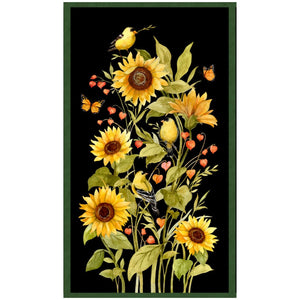 Fabric, Panel Sunflower Splendor 3023 83324