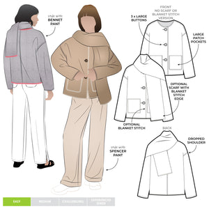 Pattern, Style ARC, Wren Jacket Multi Size