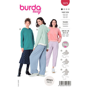Pattern, Burda, 5979, Hoodie Sweatshirt in Three Lengths