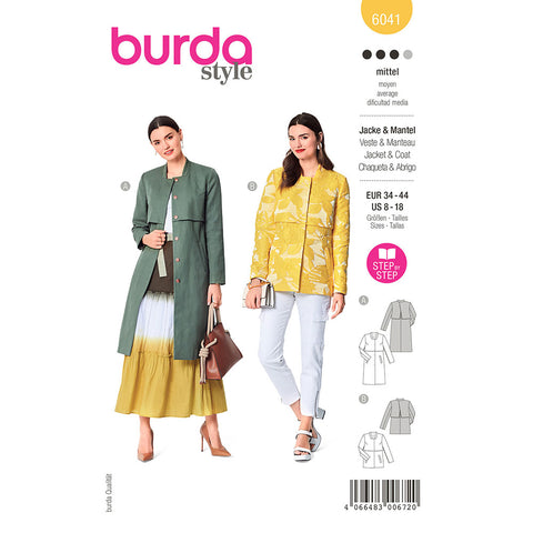 Pattern, Burda, 6041, Jacket / Coat