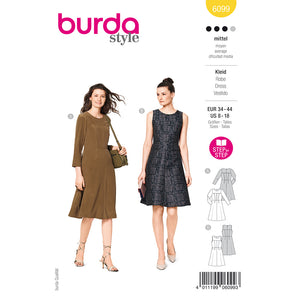 Pattern, Burda, 6099, Classic Dress
