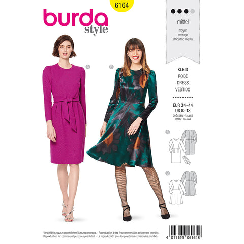 Pattern, Burda, 6164, Narrow Vented or Flared Skirt