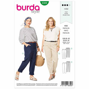 Pattern, Burda, 6209 Women's Pants
