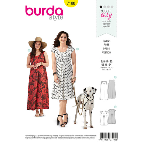 Pattern, Burda, 7100, Dress/Sundress Plus Size