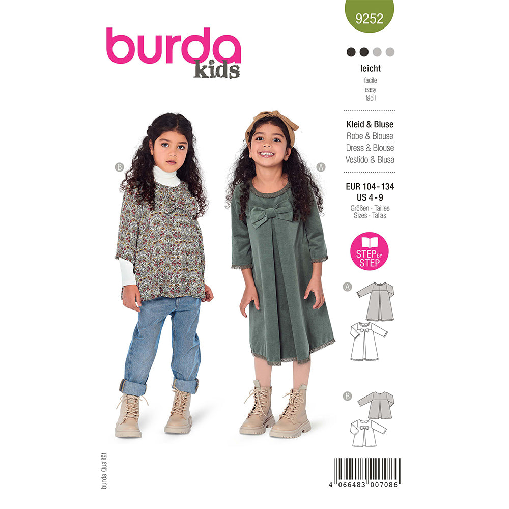 Pattern, Burda, 9252, Child Blouse/Sundress