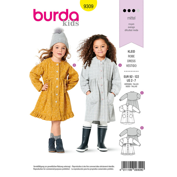 Pattern, Burda, 9309, Child Dress